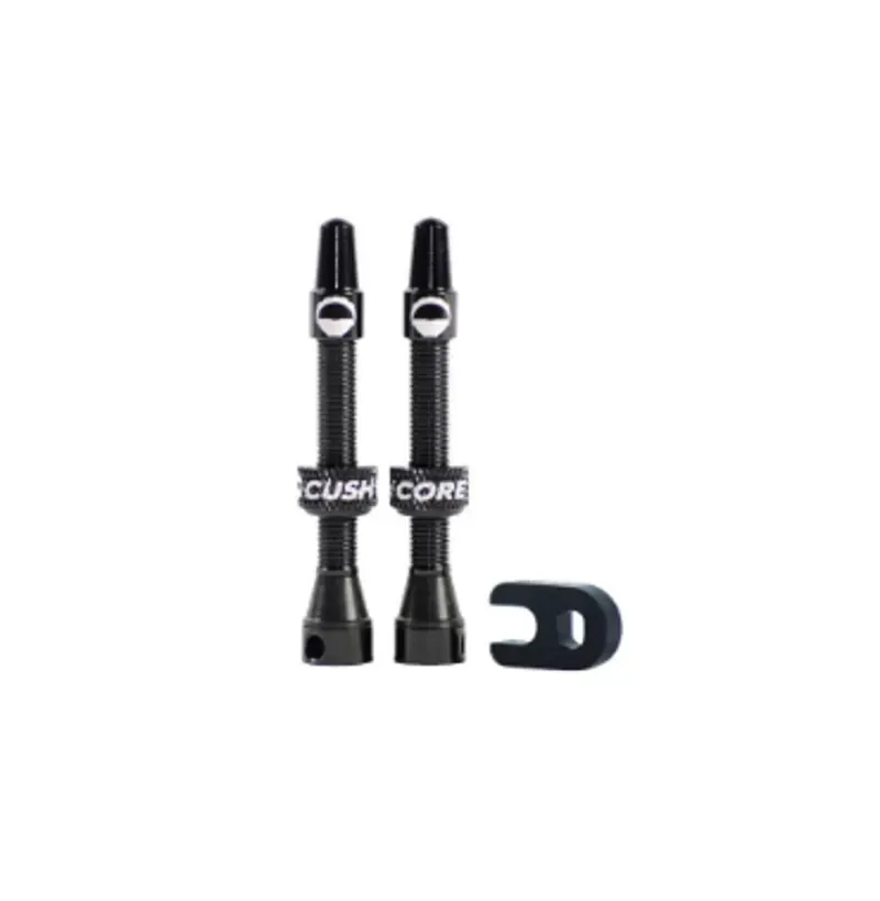 CushCore Tubeless Presta Valve Set - 44mm Black