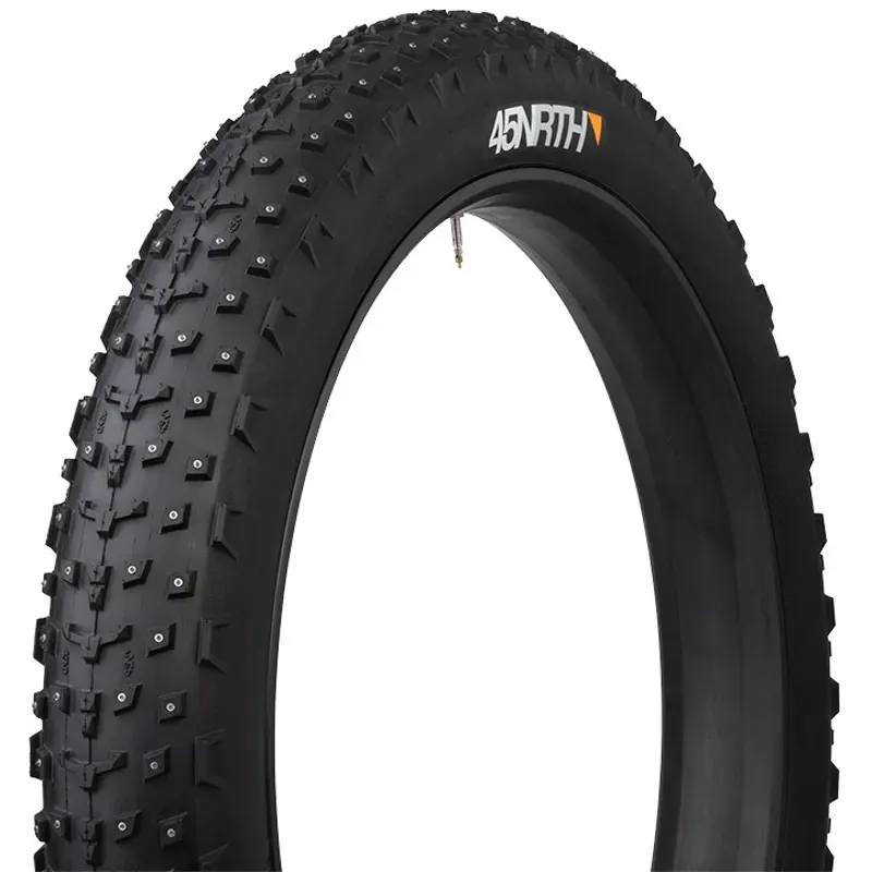 45NRTH Dillinger 4 26in Tubeless Folding 120tpi Studded Tire in Black