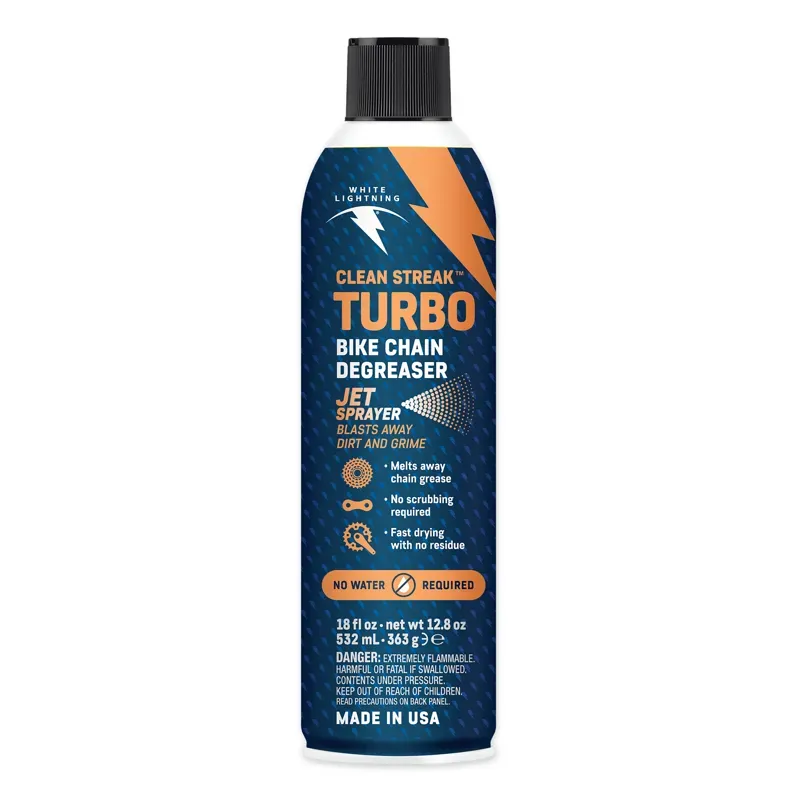 White Lightning Clean Streak Turbo 18oz Bike Chain Degreaser in Blue