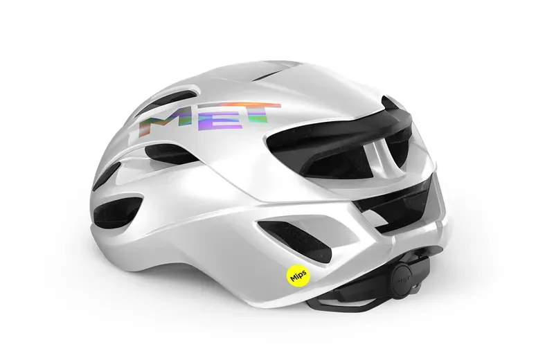 Met Rivale MIPS Road Cycling Helmet in White Holographic-2