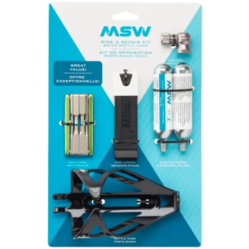 MSW Ride and Repair Kit w/Water Bottle Cage in Black-1