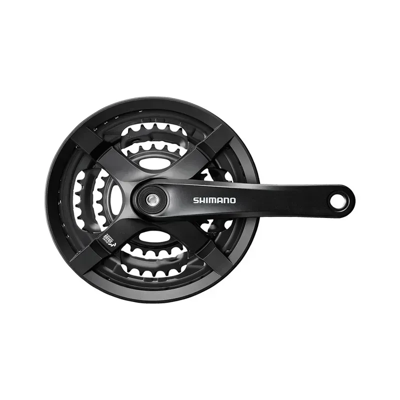 Shimano FC-TY501 Crankset with Chain Guard in Black